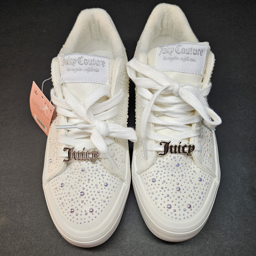 Juicy Couture Alanis Bdazzled Pearl Platform Women’s Sneaker - Picture 8 of 11